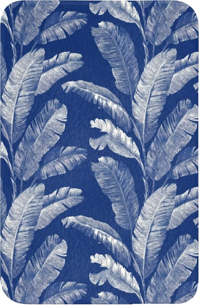 WC mat 40x60 cm - Antislip - Blad - Palm - Blauw - Toiletmat - Vloermat - Douchemat - Toilet tapijt - Toiletmatten