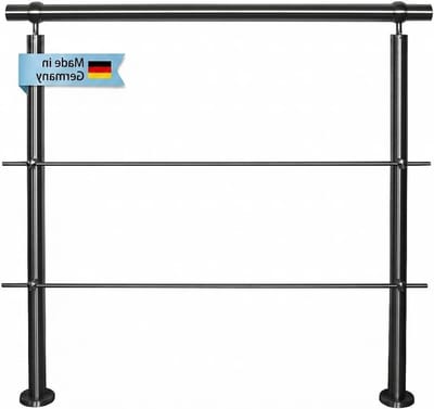 Roestvrijstalen balustrade - Terras reling - Balkon afschermen - Topmontage met 2 stangen - 06 meter - Roestvrij staal