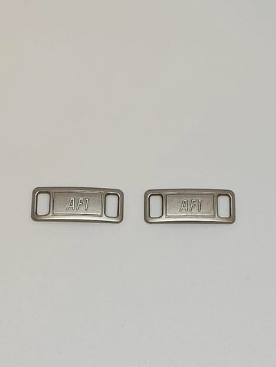 Jumada's - Schoenaccessoires - Zilver - AF1 label Dubbele schoenveter - Gesp Lace - Locks Sneaker tag