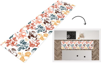 Keukenloper - Loper keuken - Fruit - Vintage - Boom - Design - 200x50 cm - Keukenloper vinyl