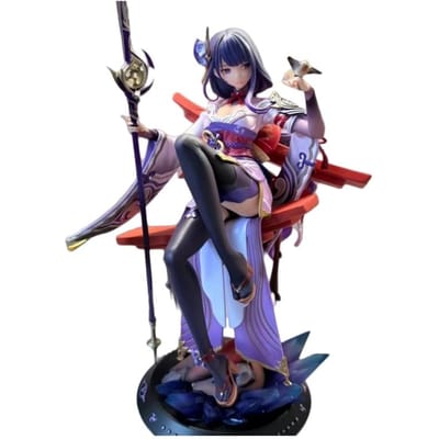 36CM Genshin Impact Beelzebul Raiden Shogun miHoYo Figurine GK PVC Action Collectionnable Figurine Anime Modèle Poupée Adulte Jouets Cadeau gray