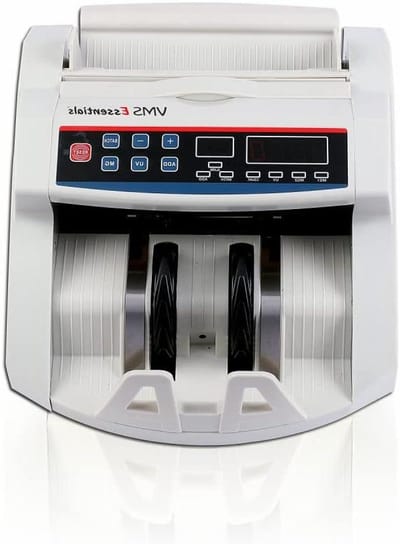 Valuta teller - Geld telmachine - Geld sorteren - Valsgelddetectie - 35 x 31 x 21 cm - Wit