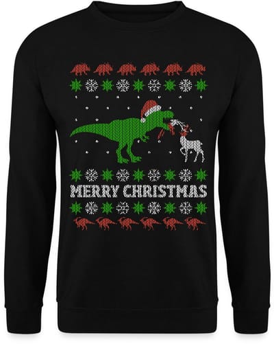T-Rex Lelijk Kerstmis Sweater Heren