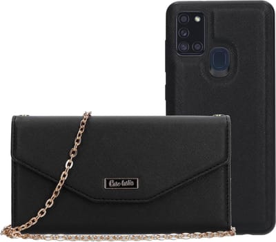 Casetastic Clutch Samsung Galaxy A21s (2020) - Zwart