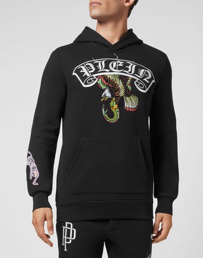 Sweatshirt Met Capuchon Gothic Plein