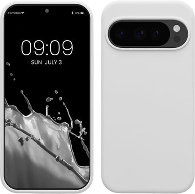kwmobile telefoonhoesje geschikt voor Google Pixel 10 / Pixel 10 Pro - Hoesje met siliconen coating - Smartphone case in mat wit
