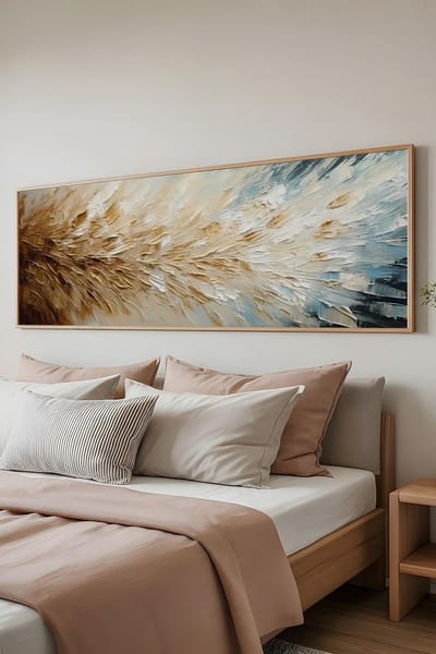 Asir - Decoratief ingelijst schilderij van MDF - Veelkleurig - 100% massief hout - 50 x 120 cm