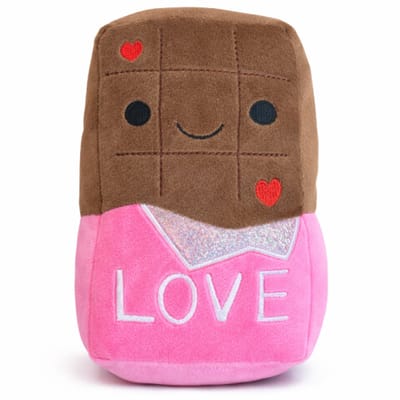 Topknuffels® Chocoladereep Squishy Love Pluche Knuffel 20 cm - Liefdes Love Knuffels - Valentijnsdag Cadeau - Speelgoed Plush - Ik Hou van Jou