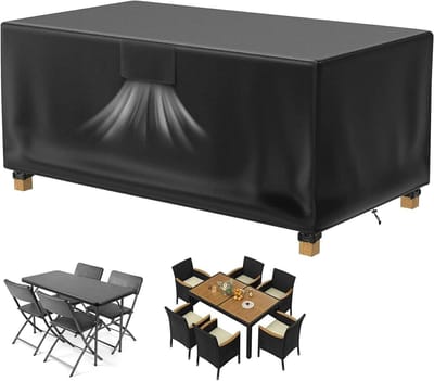 Dailygoods- Tuinmeubelhoes Waterdicht - Beschermhoes Tuinmeubelen - Rechthoekig 150x90x72 cm - Anti-UV - 500D Oxford - Geschikt voor 4-6-zits - Meubelafdekking