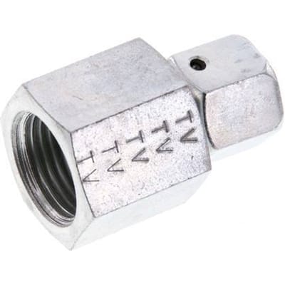 8S & G1/2'' Verzinkt Stalen Rechte Draaidoorvoer Binnendraad voor manometers 630bar NBR Afdichtconus ISO 8434-1
