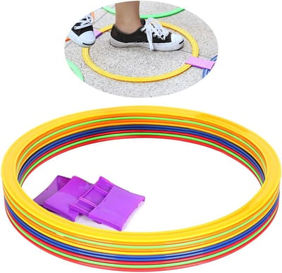 Sport Trainingsringen - Agility Oefenringen - Sportieve Training - Verstelbare Diameter - 38cm - Zwart