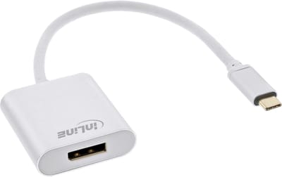 InLine® USB Display Converter, USB-C male naar DisplayPort 4K/60Hz zilver