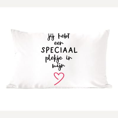 Sierkussens - Kussentjes Woonkamer - 60x40 cm - Quotes - Liefde - Spreuken - Jij hebt een speciaal plekje in mijn hart