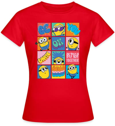 Minions Be You Positief En Lief Ontwerp T-Shirt Dames