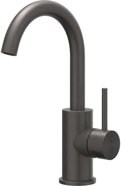 IVY Concord Eenhendel wastafelmengkraan opbouw met draaibare uitloop, coldstart RVS316 geborsteld carbon black PVD