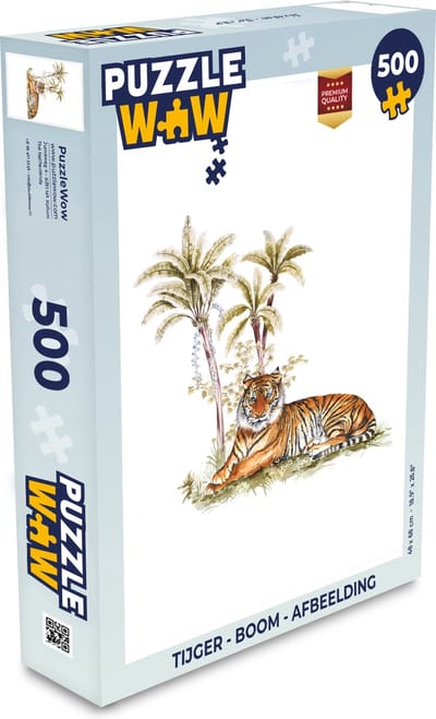 Puzzel Tijger - Boom - Afbeelding - Legpuzzel - Puzzel 500 stukjes