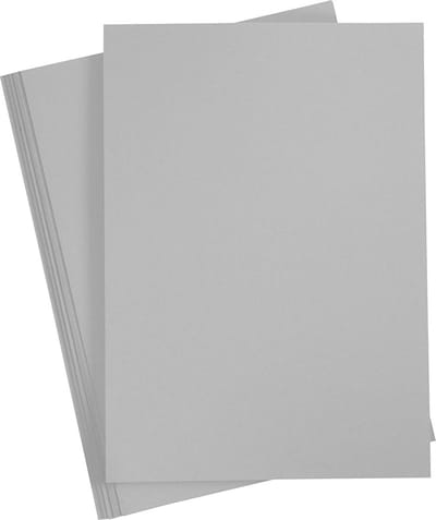 Karton - staalgrijs - A4 - 21x29,7cm - 180 grams - 20 vellen