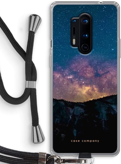 Case Company® - Hoesje met koord geschikt voor OnePlus 8 Pro hoesje met Koord - Travel to space - Telefoonhoesje met Zwart Koord - Bescherming aan alle Kanten en Over de Schermrand