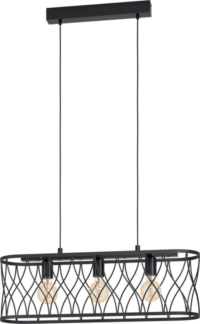 EGLO Giltspur Hanglamp - E27 - 77 cm - Zwart