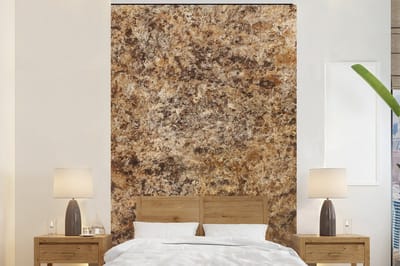 Behang - Fotobehang Graniet - Design - Structuur - Steen - Bruin - Breedte 200 cm x hoogte 300 cm