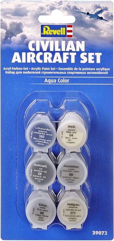 Revell Hobbyverf Acrylverf - Aqua 39072 Civilian Aircraft - Acryl Set Verf set - 6x 5 ml