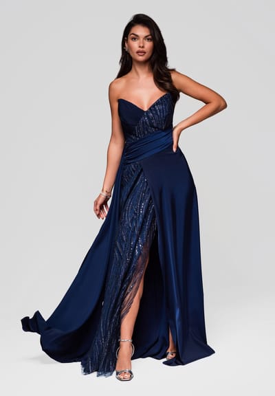 LARICA Jurk - Rits - Jurk Marine XS