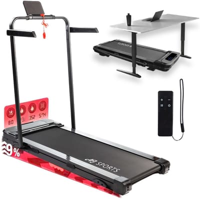 AJ-Sports Loopband Met Helling - 1 tot 12 km/u - 9% Helling Functie - Hardloopband - Walking pad - Wandelband - Treadmill - Extra Krachtige 2.5 PK Motor - Inklapbaar - 12 Programma's - 99% Voorgemonteerd - Fitness - Sport