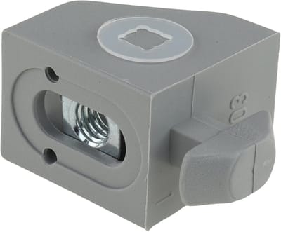 Verbindingsblok - Profielmoer - Machinebouw - Glasvezelversterkt PA - Raster 40 mm - Grijs
