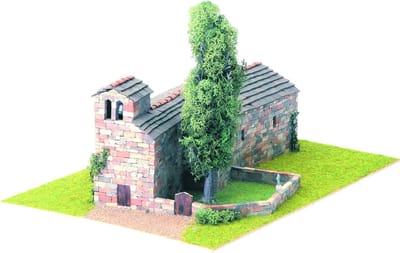Kerk Model Bouwpakket - Religieus Bouwen - Gedetailleerd Knutselen - 1804 Stuks - 30x17x15 cm - Veelkleurig