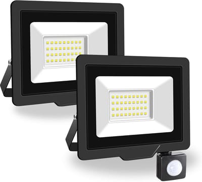 LED-spoorarmatuur met bewegingssensor, 2x 30W, 3000 lumen, 6500K, IP65 waterdicht