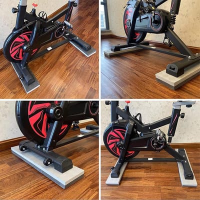 Fiets Vloermat - Beschermkussens - Binnen Fietsen - Anti-Vibratie - 2-Delig - Zwartgrijs
