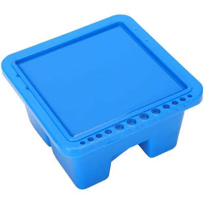 Bassin pour pinceaux d'artiste Multifonctionnel Petit Carré Pot de peinture avec support Fournitures d'art