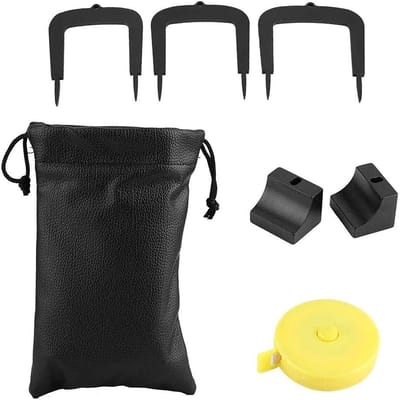 Dailygoods- Golfputter Set - Aluminium Golf Putting Poort - 3 Doelpoorten - Opbergzakje - Meetlint - Lichtgewicht en Duurzaam - Golfdoel