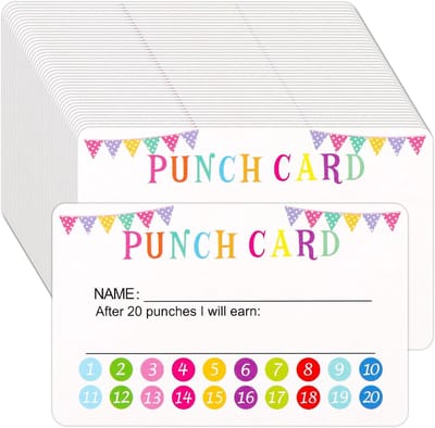 Beloning Ponskaarten - Gedrag Incentives - Positieve Versterking - 20 Punten Per Kaart - 2x3.5 Inch