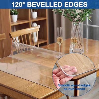 Tafelkleed Beschermer - Afwasbaar Plastic - Tafel Beschermen - 2 mm Dik - 90x160cm - Transparant