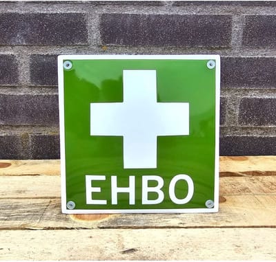 EHBO - Eerste Hulp Bij Ongevallen emaille veiligheidsbord emaille bord