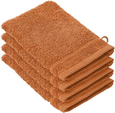 De Witte Lietaer Washandjes Stephanie Caramel - 15 x 21 cm - set 4 stuks - Katoen