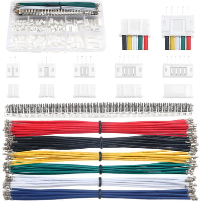 JST Connector Kit 420 Stuks 1.5mm – Mannelijk en Vrouwelijk met Voorgekrimpte 26AWG Draden – Ideaal voor 3.7V / 7.4V Batterij, Drones, Elektronica, RC Modellen