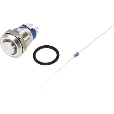 TRU COMPONENTS TC-9219012 Druktoets 48 V/AC 2 A 1x uit/(aan) Moment RGB IP67 1 stuk(s)