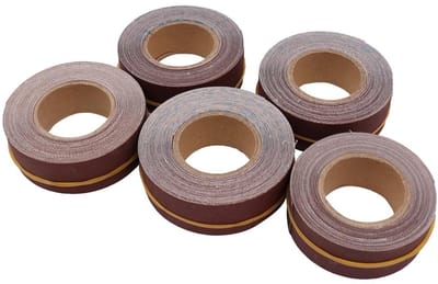 Dailygoods- Schuurpapierrol 6 Meter - Korrel 150/240/320/400/600 - Vijf Rollen - Nylonweefsel - Fijn Slijpen - 532 Gram - Schuurband