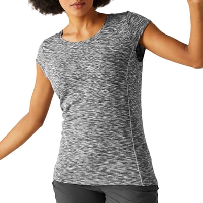 T-shirt Korte Mouwen Hiking Dames Textuurpatroon