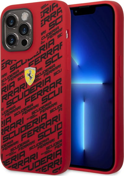 Ferrari iPhone 14 Pro Max Hardcase Backcover - Scuderia All-Over - Rood
