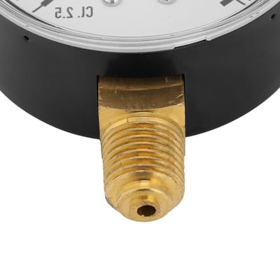 Hydraulische Drukmeter 0-6 bar met 1/4" NPT Aansluiting en Zijmontage voor Precisie Metingen