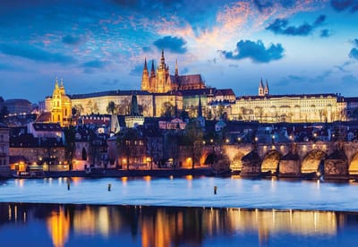 Fotobehang Prague City River | XL - 208cm x 146cm | 130g/m2 Vlies