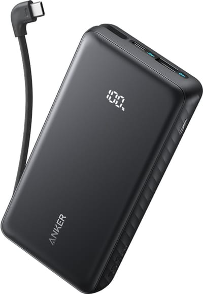 Anker Zolo Powerbank, 20.000 mAh 22,5W Max Draagbare Lader, USB-C In- en Output Snelladen Accupack, Slank Reismaatje
