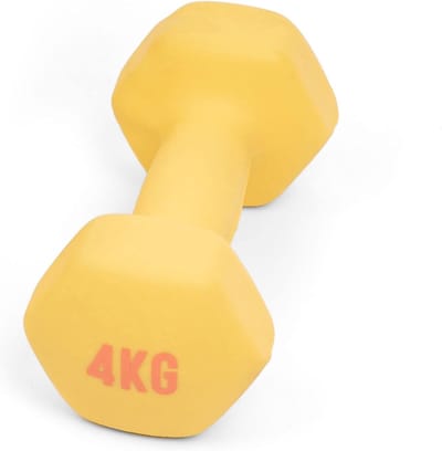 Myga RY1712 Hex Halters - Rubber gecoate zeshoekige gietijzeren handhalters, thuis & gym Fitness Core krachtoefeningen, verkocht als singles - 4 kg