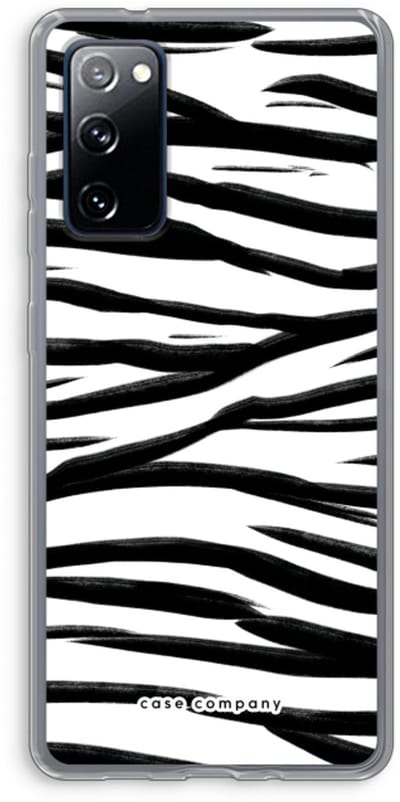 Case Company® - Hoesje geschikt voor Samsung Galaxy S20 FE / S20 FE 5G hoesje - Zebra pattern - Soft Cover Telefoonhoesje - Bescherming aan alle Kanten en Schermrand