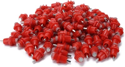 Gevogelte Water Tepels - Kip Drinkers - Automatisch Water Geven - Roestvrij Staal - 100 Stuks - Zilver
