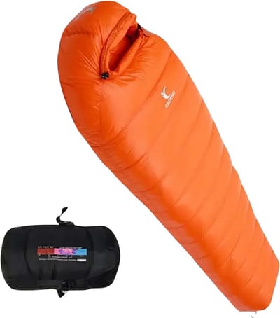 Benelux Select Winter slaapzak Oranje – Slaapzakken volwassenen – Slaapzakken – Lichtgewicht – Tot -10 graden – 210 × 80 × 50 cm