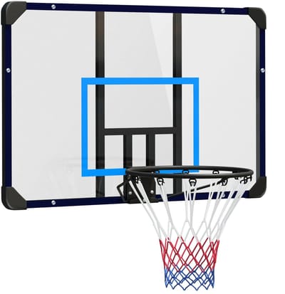Lifero Basketbalring - Wandgemonteerde Basketbalbord – Basketbaltraining – Balsport – Basketbalnet - Buitenspeelgoed - 113x61x73cm